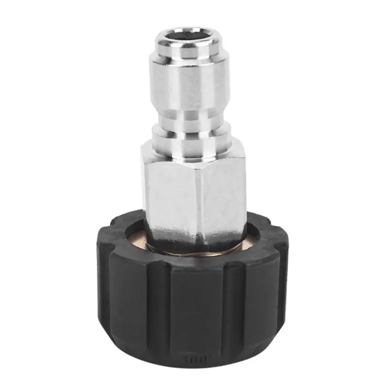 BHTS-4X Pressure Washer Twist Connect M22 14Mm X 3/8 Inch Quick Disconnect Plug Coupler Nipple, 5000 PSI, TWIS281