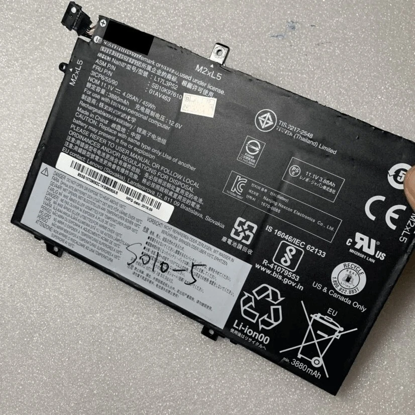 

L17L3P52 L17M3P53 Battery for Lenovo ThinkPad L14 L15 Gen 1 L480 L490