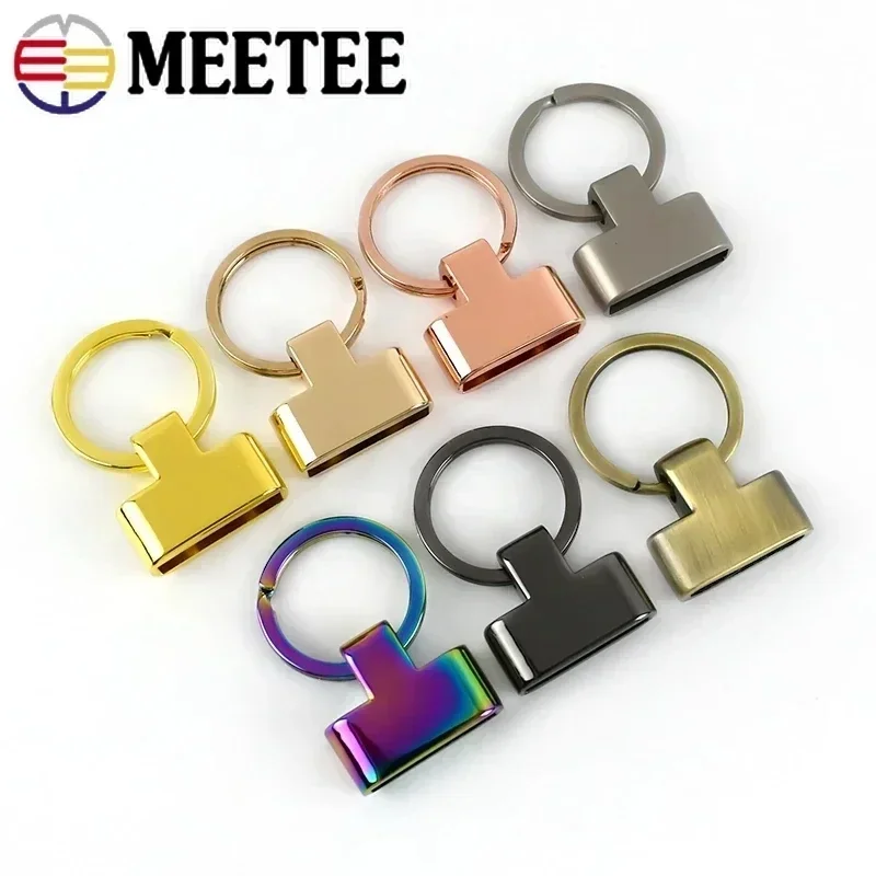 5/10/20Pcs Meetee 20/24mm Metal O Ring Buckle Key Hooks for Bags Strap Stopper Belt Buckles Keychain Screw Clasp Accessories