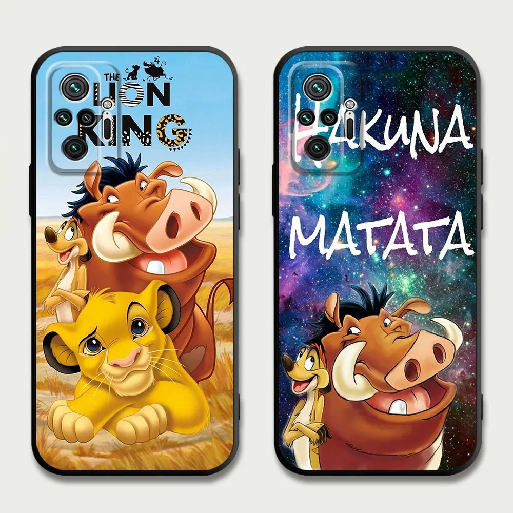 Disney The Lion King Case For Xiaomi Redmi Note 11 10 13 Pro Plus 12 9S 12C 8 12S 10C 9C 9 7 13C Silicone Black TPU Phone Cover