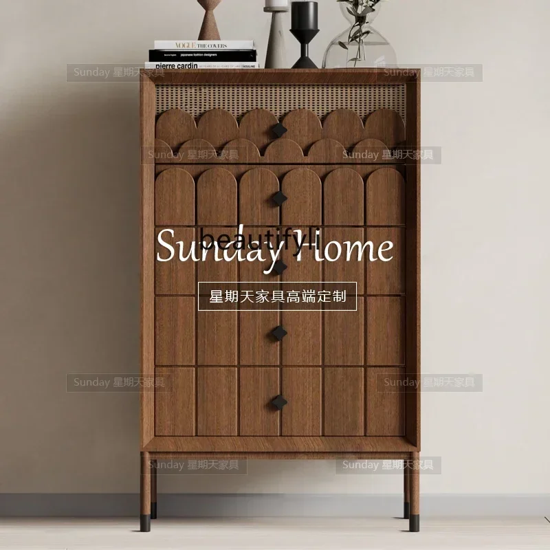 

Q181 new Log wind modern locker household locker drawer storage cabinet simple and customizable