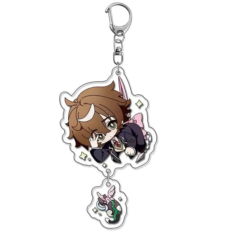 Anime Love Chunibyo & Other Delusions Takanashi Rikka Plastic Keychain Cute Cartoon Keyring Bag Tag Cos Accessories Collections