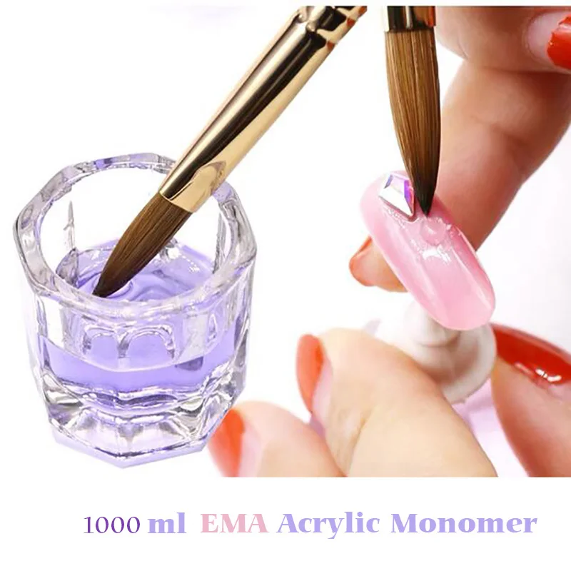 1000ml Acrilico Liquido Monomero Cristallo Nail Art Estensione delle unghie Intagliare Liquido per unghie Cristallo Liquido Nail Art Tips Manicure Extensio