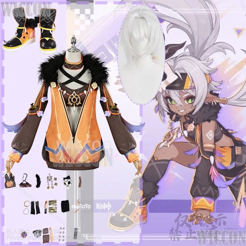 

XT8Anime Game Genshin Impact Cosplay Iansan Costume Uniform Coat Sexy Lingeries Lolita Dress Wig For Halloween Comic Con CuXT6@!