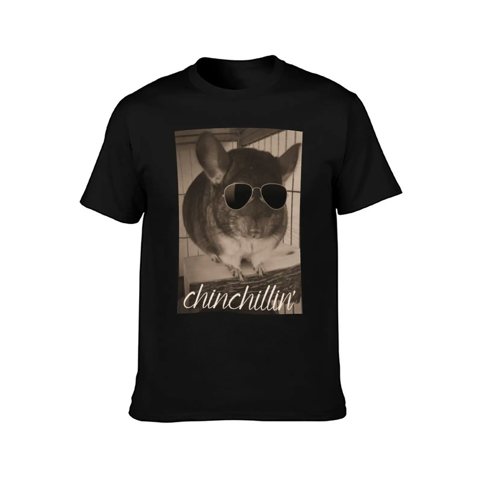 Maggie Chinchillin T-Shirt Summer Casual Cotton Tee Oversized Streetwear Tops Vintage Graphic Print Loose Fit Short Sleeve