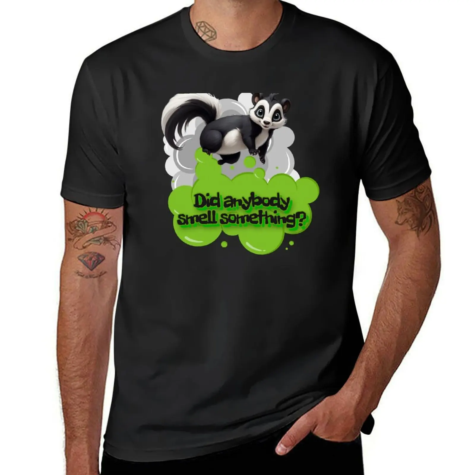 Skunk say - Did anybody smell something? T-Shirt vintage customs design your own mens vintage t shirts