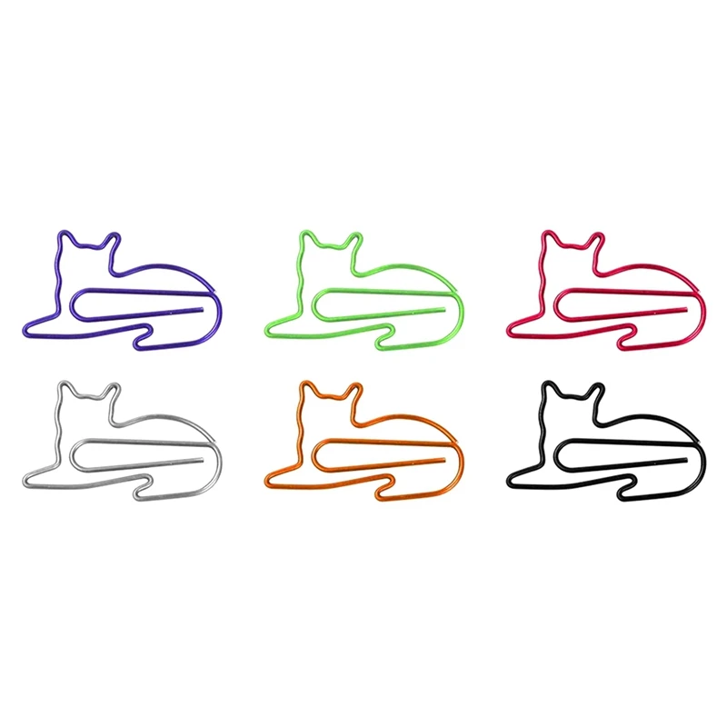 Trombones drôles pour femmes, accessoires de bureau, fournitures de bureau mignonnes, cadeau pour les amoureux des chats, 120 pièces