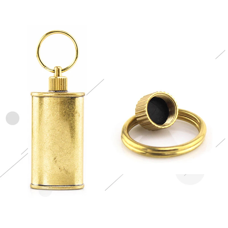 Portable 11ml Small Brass Lighter Oil Bottle Oiler 57mm*25mm