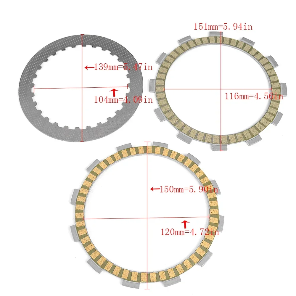 Friction Clutch Plate Steel Plates For Suzuki VS400 VS600 VS700 VS750 VS800 VL400 VL800 B C T VX800 VZ400 VZ800 SV400 N SN SV650