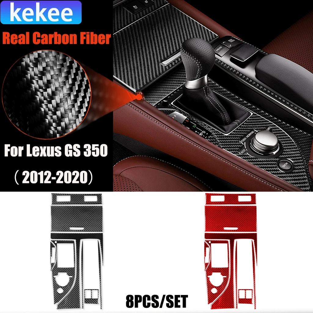 

Carbon Fiber Car Accessories Center Console Gear Shift Set Modified Interior Trim Cover Soft Sticker For Lexus GS 350 2012-2020