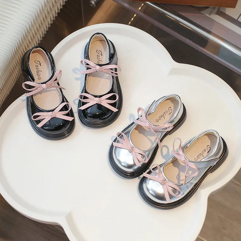 Fashion Children's Princess Shoes Student Performance Party Shoes Girls Leather Dress Shoes Wedding Kids Dance Shoes Soft-soled