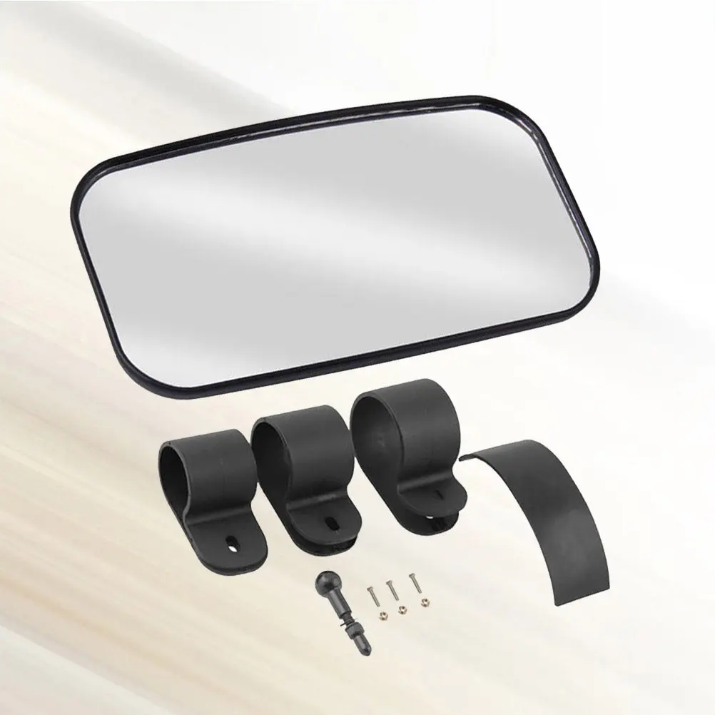 

Rearview Mirror Set Wide Convex 360 Rotatable Ball Joint Compatible for Atv Utv Tube Clamp Adjustable Side View Back Blind Spot