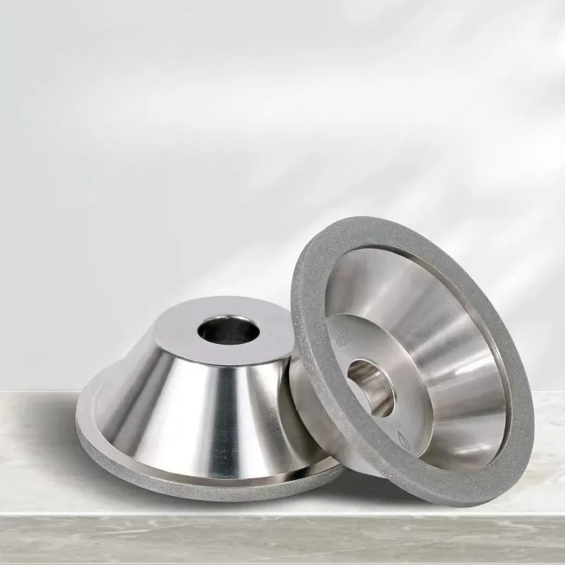 2 Spec Electroplated SDC Diamond Bowl Grinding Wheel OD100mm ID20mm Alloy Tool Sharpening Polishing Disc