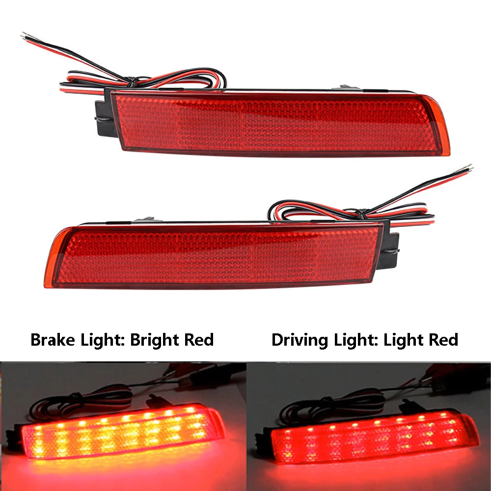 2 قطعة المصد الخلفي عاكس LED أضواء لإنفينيتي FX35 / FX37 / FX50 جوك مورانو كويست سنترا 2009-2014 265605C000 265655C000