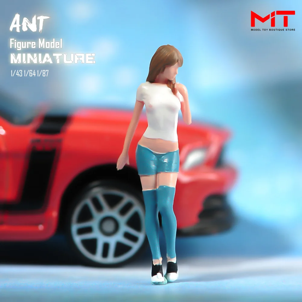 Miniatures Figurine 1/87 1/64 1/43 1/24 Fashion Beauty Girl Scene Props Painted/Unpainted Figures Model For Cars Vehicles Toy