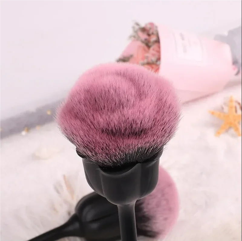 Art Rose Flower Make-upborstel Zachte nagelborstel voor manicure Poederborstel Zacht bont Make-up tool Vrouwen Gezicht Schoonheidstools