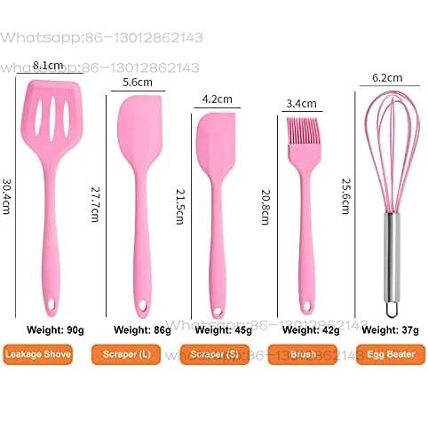 5Pcs Heat-resistant Kitchenware Accessories Silicone Kitchenware Set Environmental Protection Food Silicone Cooking Tools