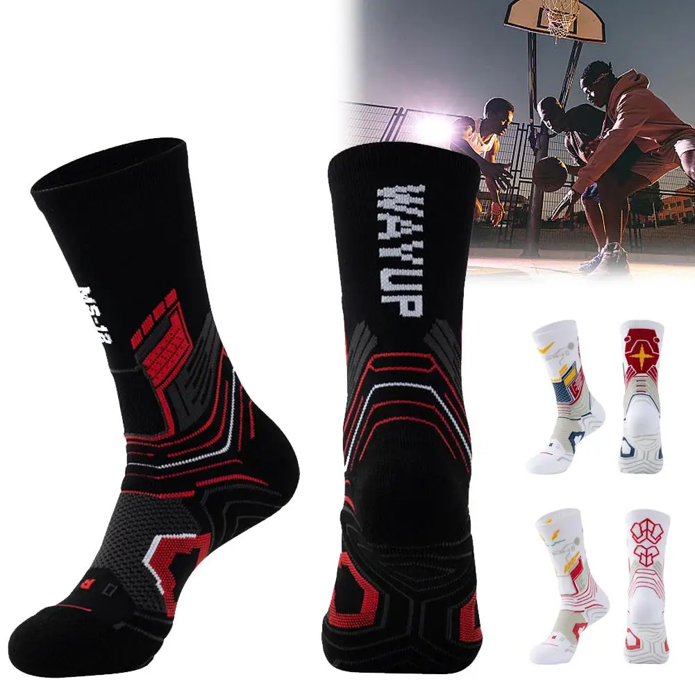 

Men's Basketball Socks Sports Socks Knee High Thickened Running Socks Basket Cycling Adult Calcetines Bottom Child Towel P7I2