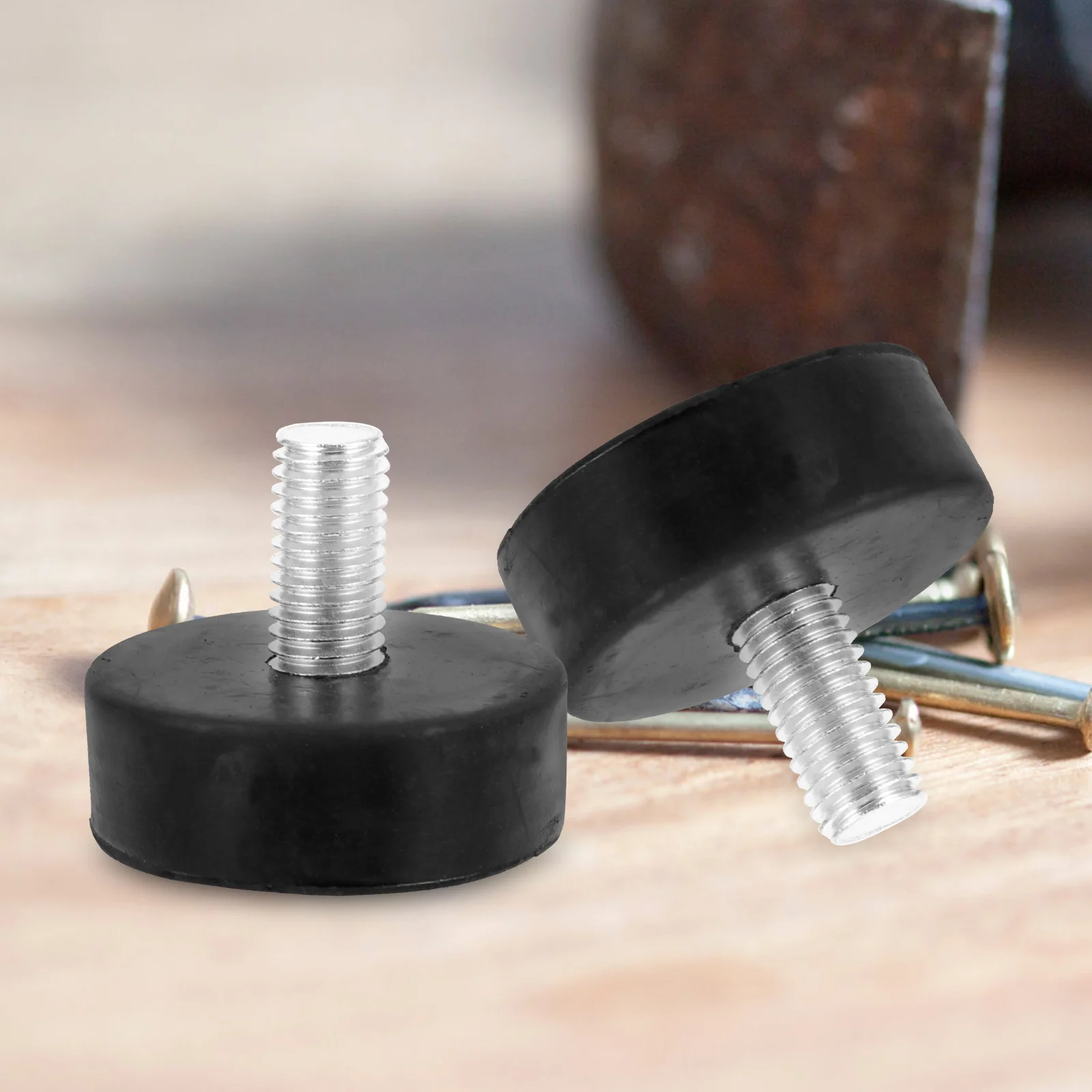 แผ่นรองขาเฟอร์นิเจอร์ปรับระดับได้ 4 ชิ้น ทำจากยาง ดูดซับแรงกระแทก รองรับน้ำหนักมาก ป้องกันการลื่น สำหรับขาโต๊ะ