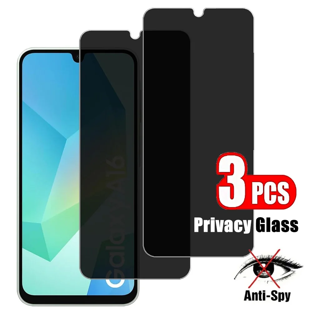 3Pcs Privacy Glass For Samsung Galaxy A16 4G 5G Screen Protector Film