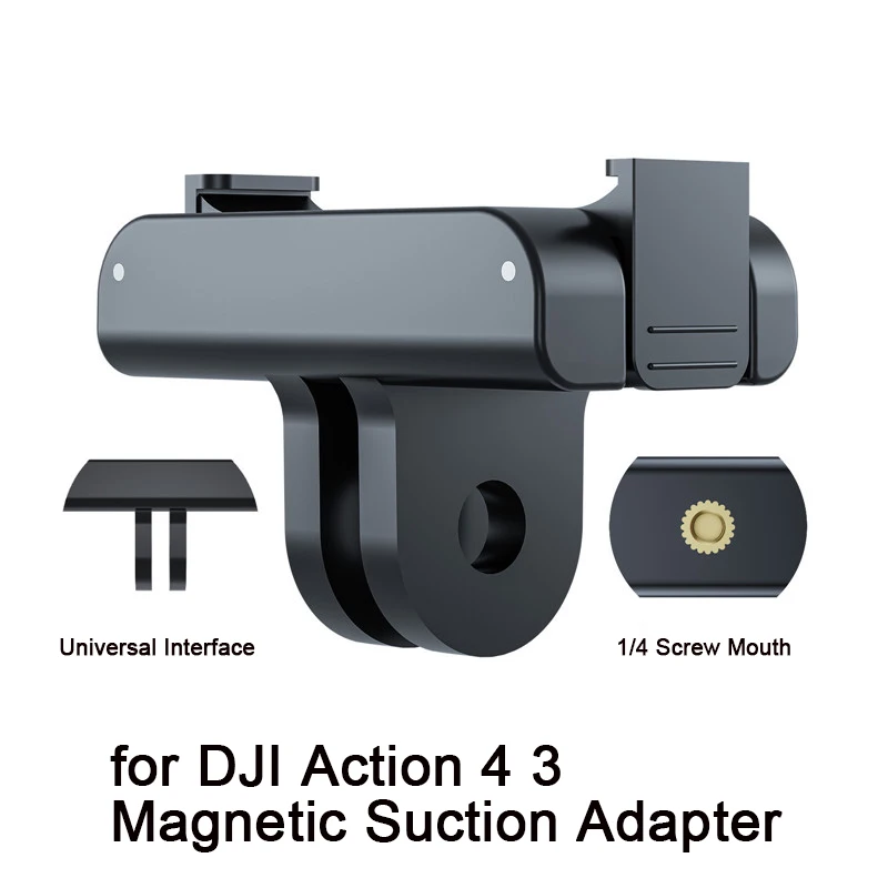 Magnetic Ball-Joint Adapter For Action 3 4 1/4 Interface Mount Bracket For DJI Osmo Action 3 4 Sports Camera Accessories