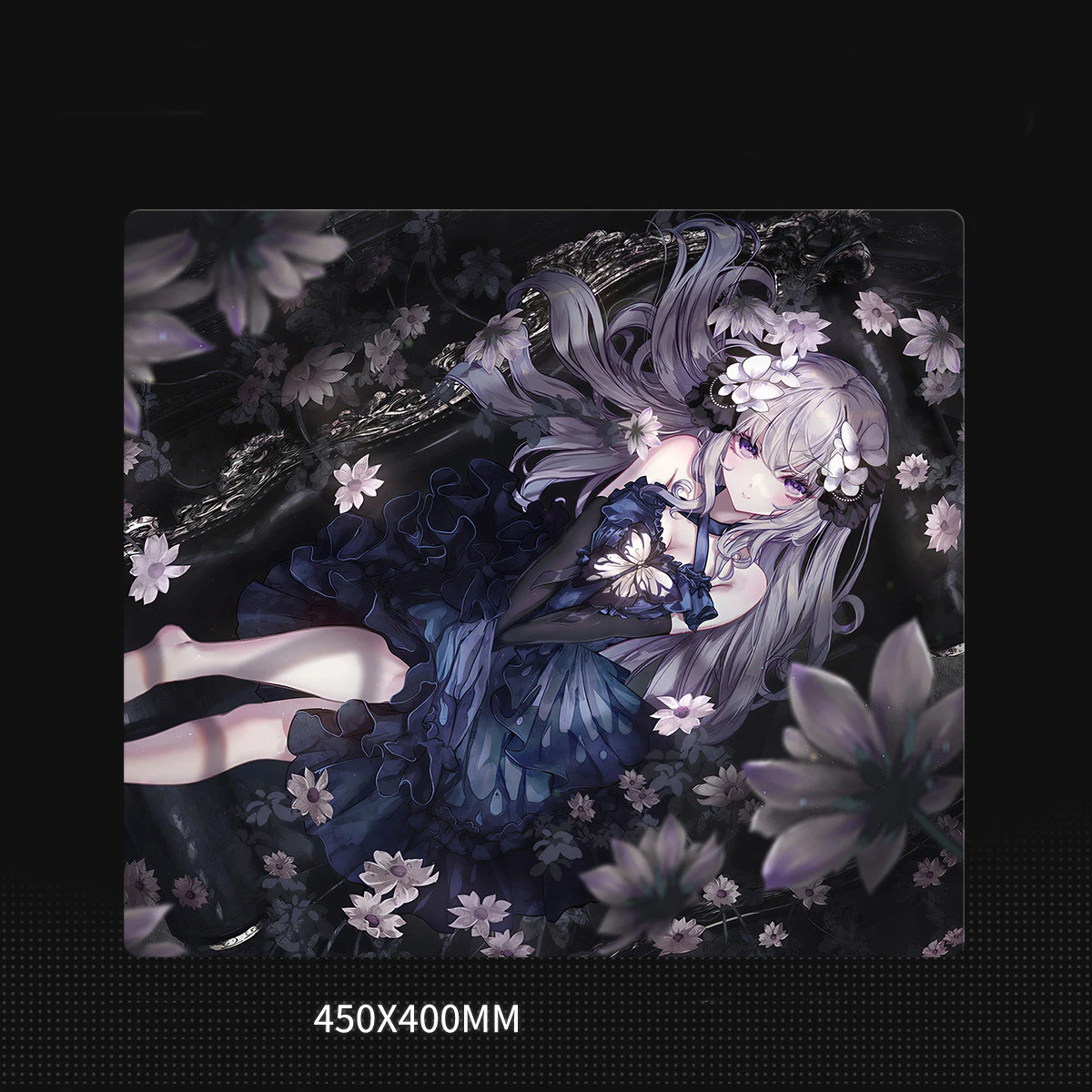 Wisteria Flower Girl Patte Glass Gaming Mouse Pad Smooth Frosted Surface Desk Mat Tempered Upgrade FPS Office Gaming Accessories