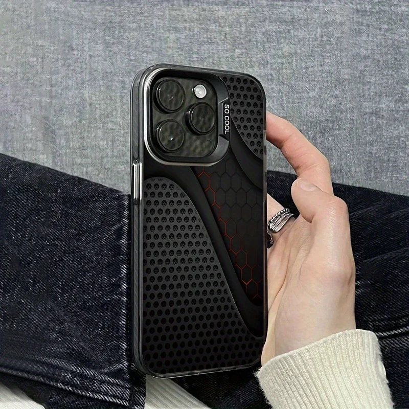 حافظة هاتف أنيقة للرجال بنمط الباركيه لهاتف آيفون 16 15 14 13 12 11 Pro/ Max/Plus غطاء خلفي مقاوم للصدمات ومضاد للبصمة