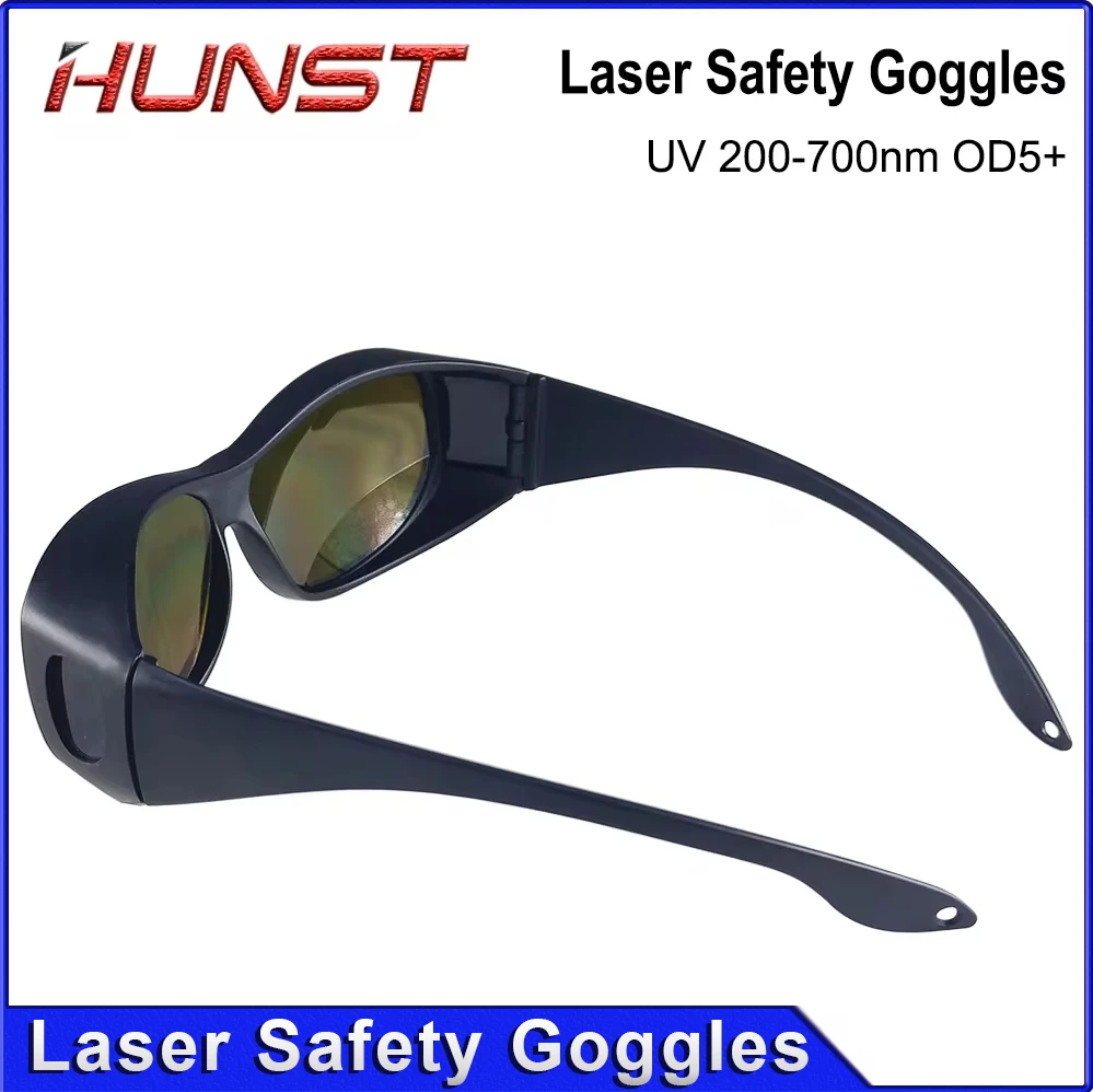 HUNST OD5+ Professional Laser Safety Goggles for 355nm 450nm 520nm 532nm 650nm UV,Green,Blue, Red Laser Eye Protective Goggles