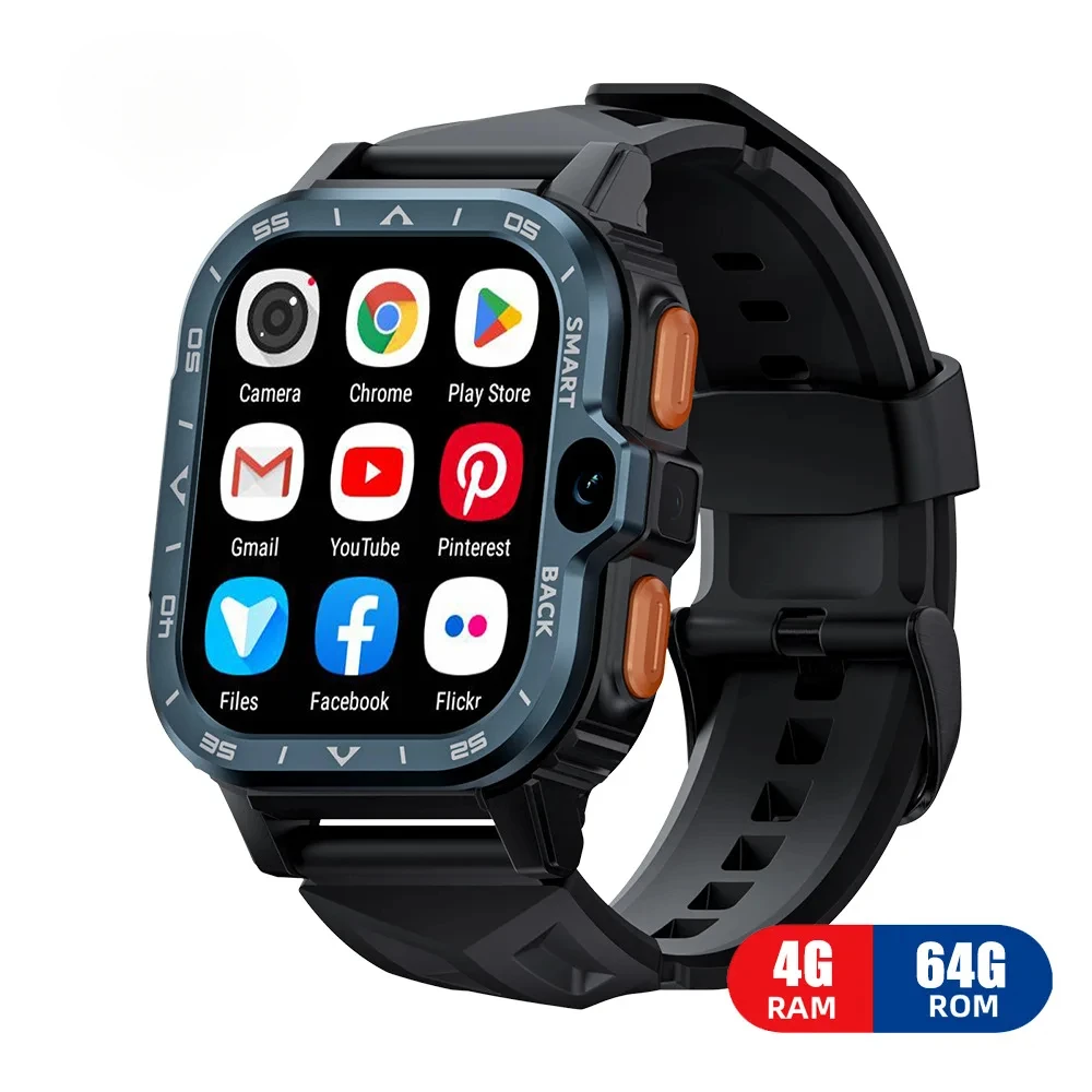 4G LTE SIM Card Smartwatch Satellite Nevication 4GB 128GB 800mAh Dual Camera Smart Watch 2 Inch Screen Wifi