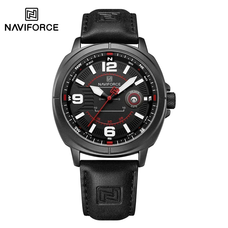 Men's Casual Quartz Watch, Waterproof Leather Strap