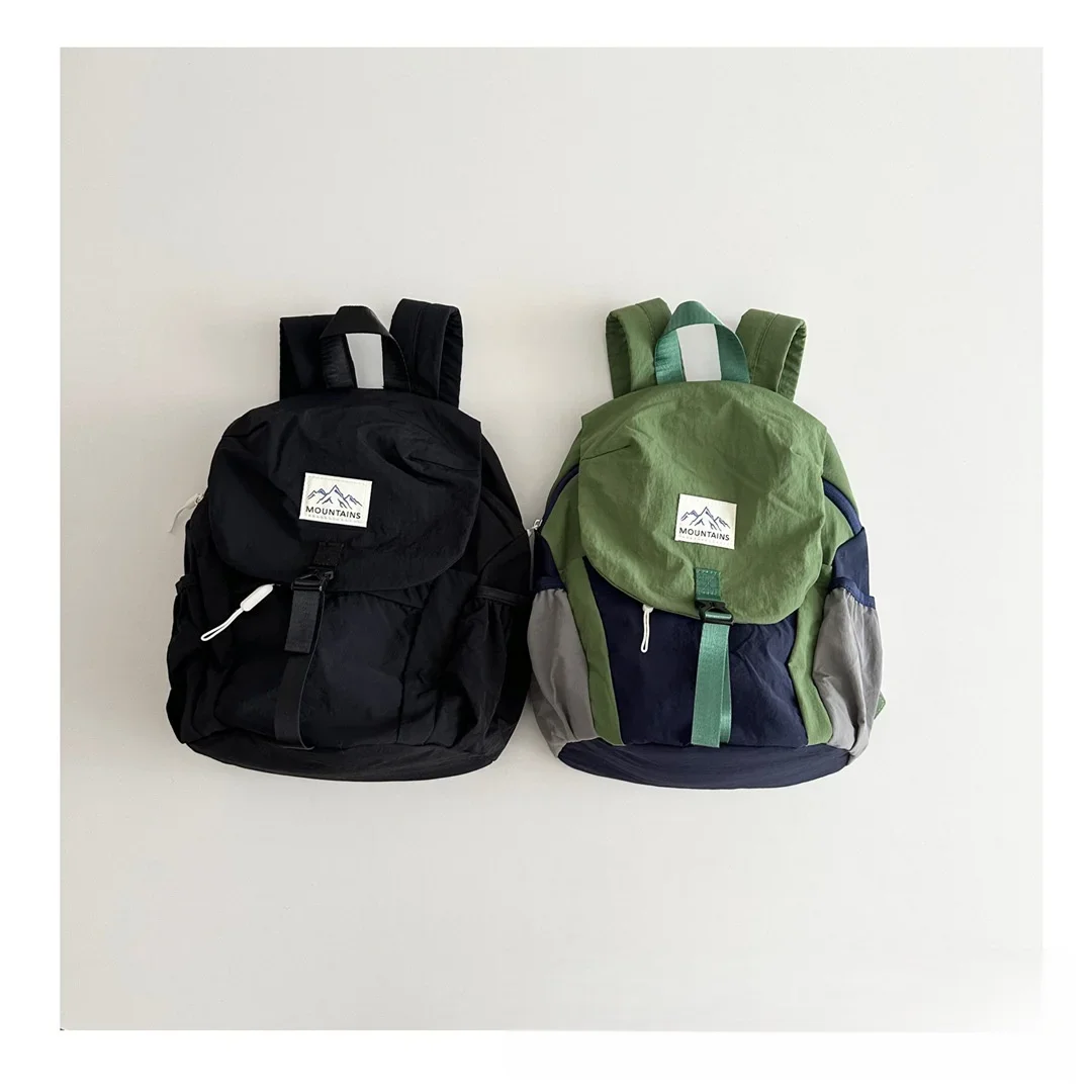 

Children's Backpack Lightweight Color Block Flip Backpack For Spring Autumn School Toddler Trendy Backpack