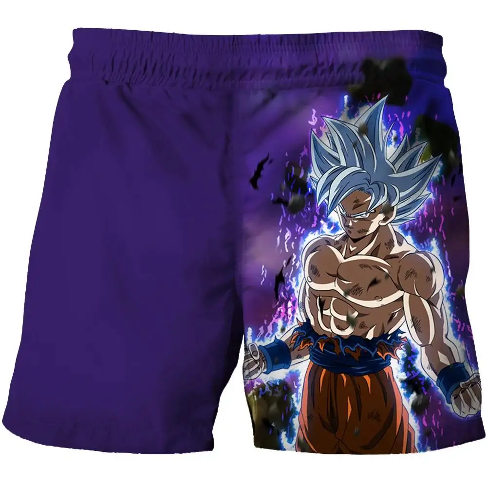 Fashion 2024 Boys Harajuku Beach pants for children Couples Clothes Dragon Ball Z Kids 3D Cartoon Print shorts