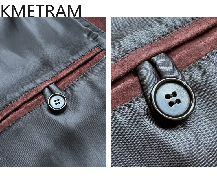 KMETRAM 100% pelle di pecora naturale Nuova tuta sportiva Retro dimagrante giacca di media lunghezza in vera pelle da donna 2025Μрткажаglas