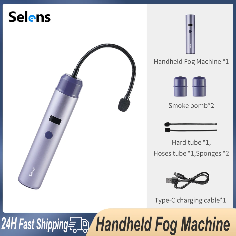 Selens  Portable Smoke Machine Hand-held Fog Machine For Photography Outdoor Events Party Stage Halloween Mini Fogger