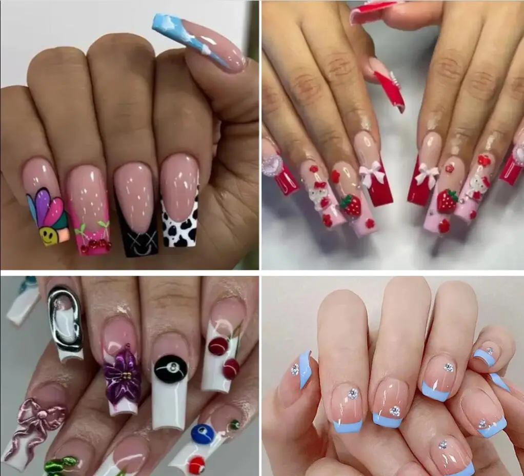 For customs 10Pcs Handmade Manicure Nails Contact us before place the order Or it wont be shipped