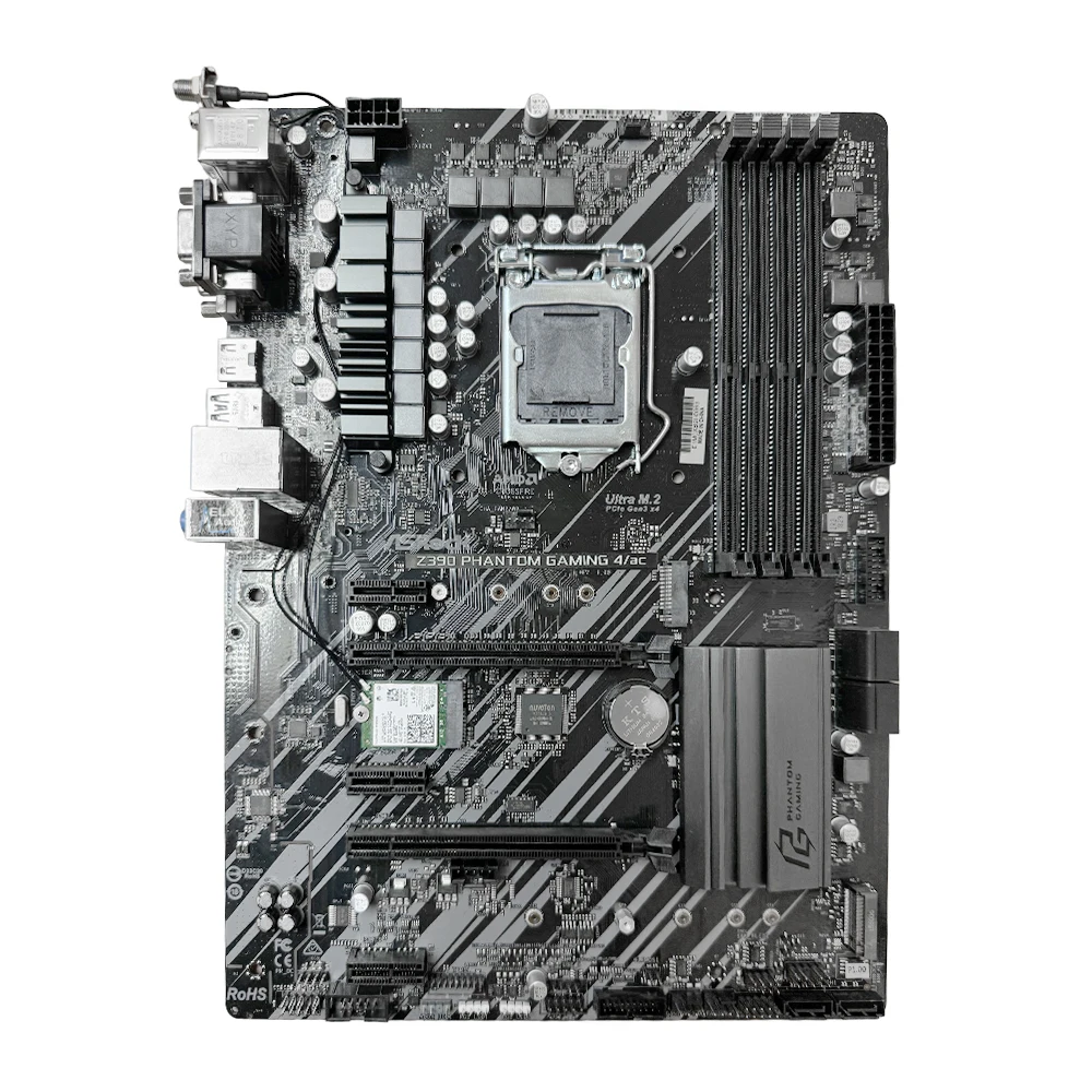 Imagem -02 - Placa-mãe de Canal Duplo Suporta Asrrock-z390 I9-9900kf I7-9700 Cpu Ddr4 4300mhz Mais oc 128g Hdmi Lga 1151 Pcie 3.0 Atx