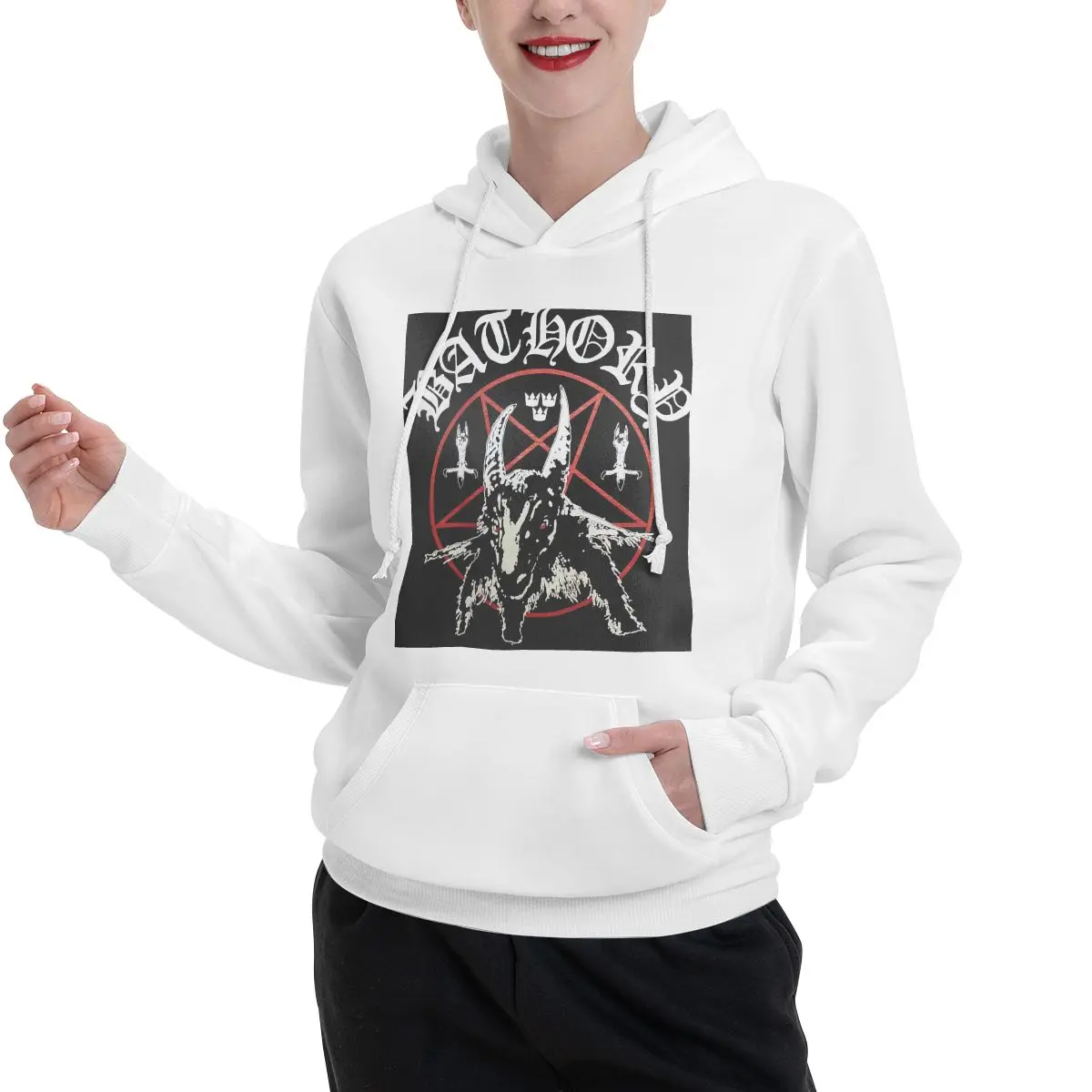 

Толстовки с логотипом Bathory для пар, мужские и женские повседневные пуловеры, толстовки в стиле хип-хоп с длинными рукавами и капюшоном, осень-зима