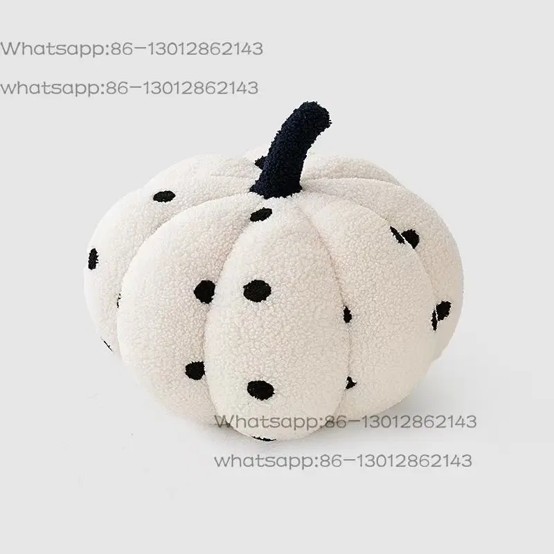 Pumpkin throw pillow new white polka dot wear-resistant polyester light luxury simple decorative throw pillow advanced
