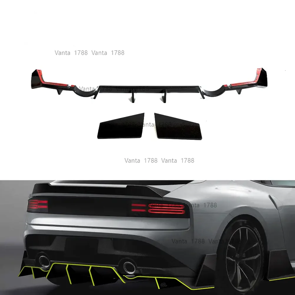 

Диффузор заднего бампера из сухого углеродного волокна, диффузор задней губы для Nissan Z RZ34 400Z