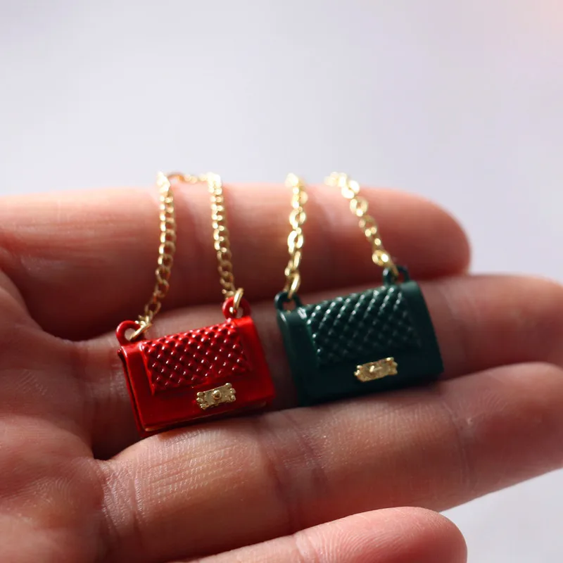 Dollhouse mini metal bag accessories fashion decoration miniature model ornaments OB11 shooting scene accessories