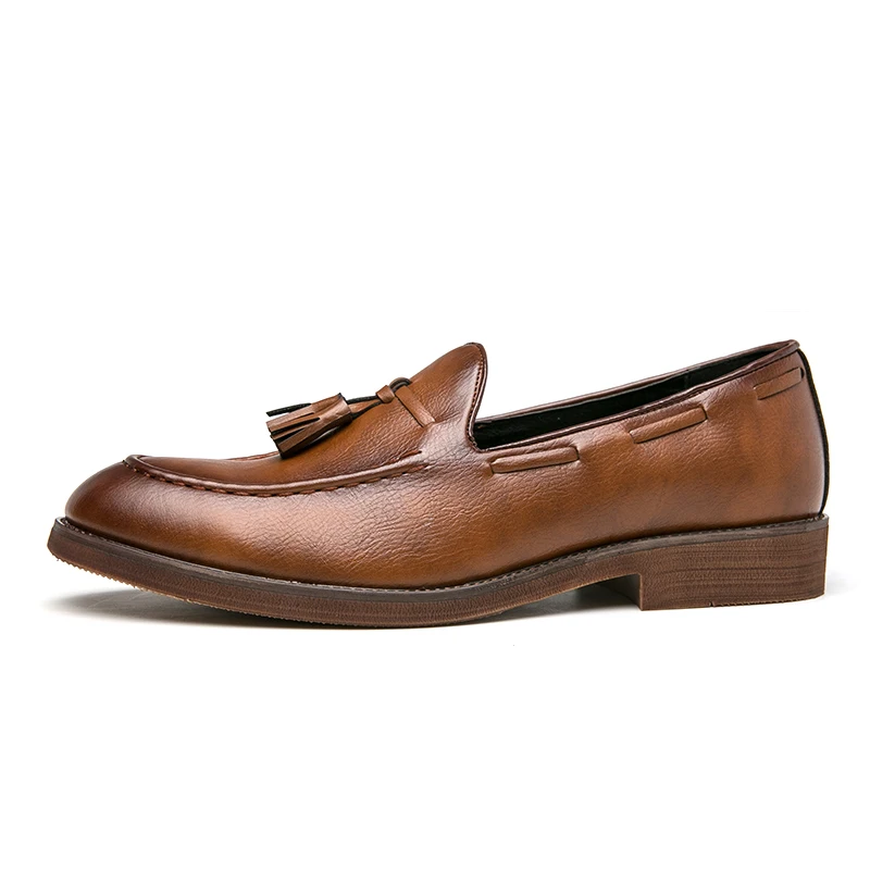 Size 38-47 Business Men Tassel Shoes Men Luxury Casual Comfortable Fashion Leather Shoes European Style Business Party Shoes