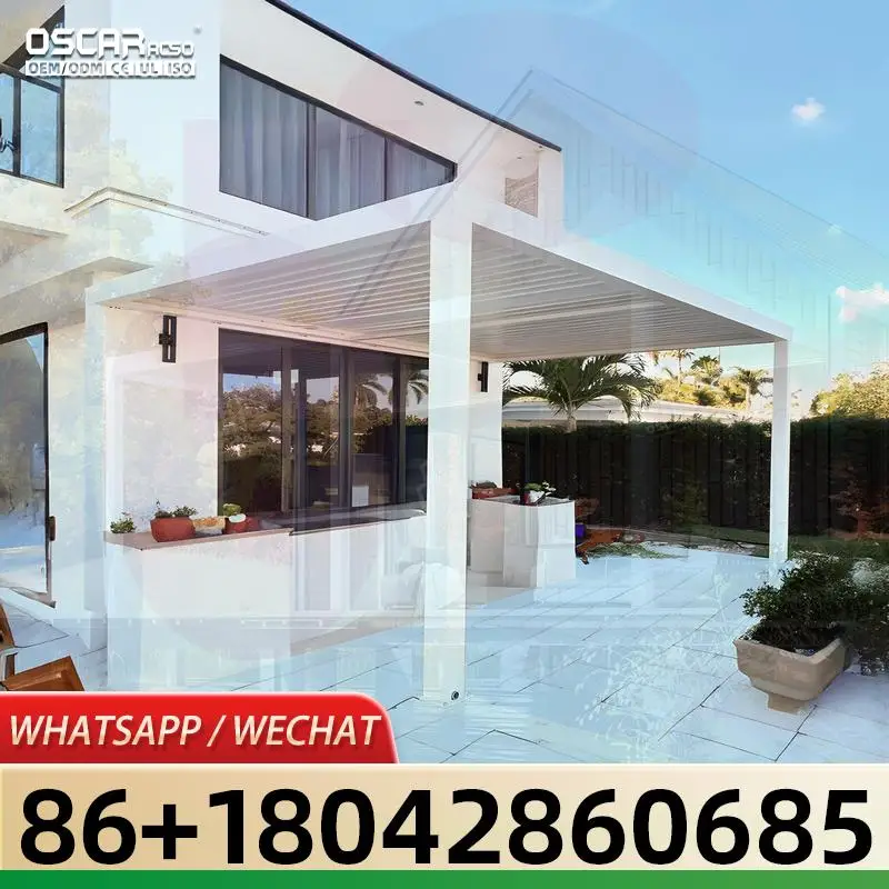 Outdoor Trend Opening Roof Aluminum Tent Terrace Gazebo Aluminum Pergolas for Garden Backyard Patio pergola