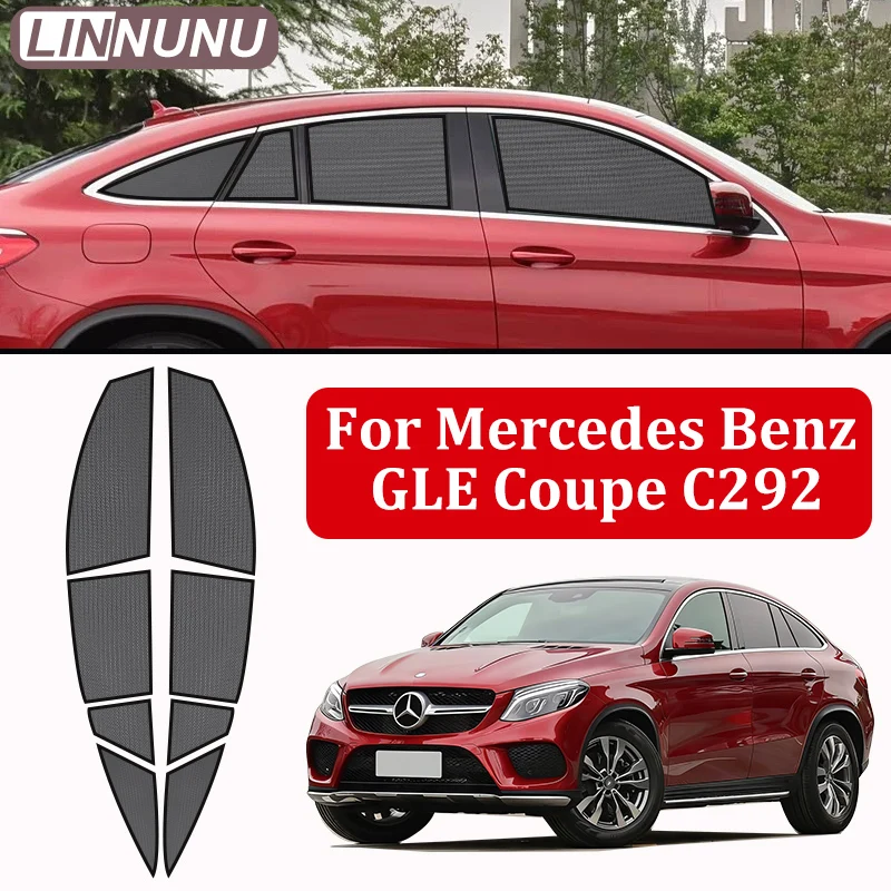 

LINNUNU Magenetic Car Sunshade For Benz GLE coupe C292 2015-2019 Windshield Curtain Window Sun Shade UV Protection accessories