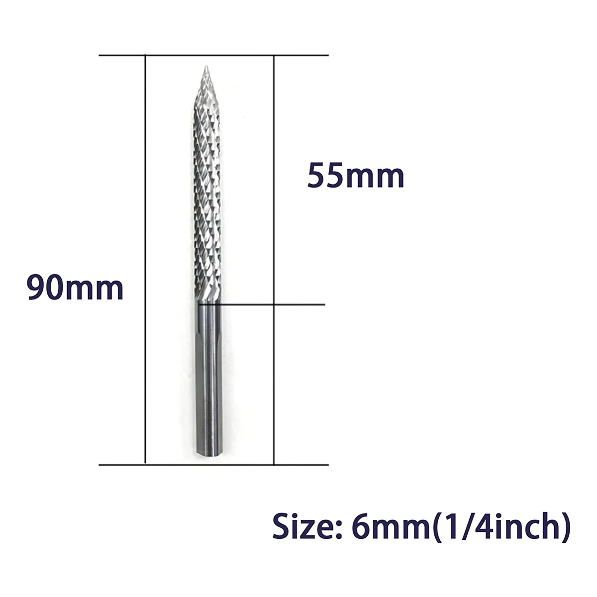 A56K 1/4In 6Mm High Carbide Steel Burr Bits Tire Reamers Carbide Cutters Rotary Files Reamers Wire Cutter Tire Repair Tool