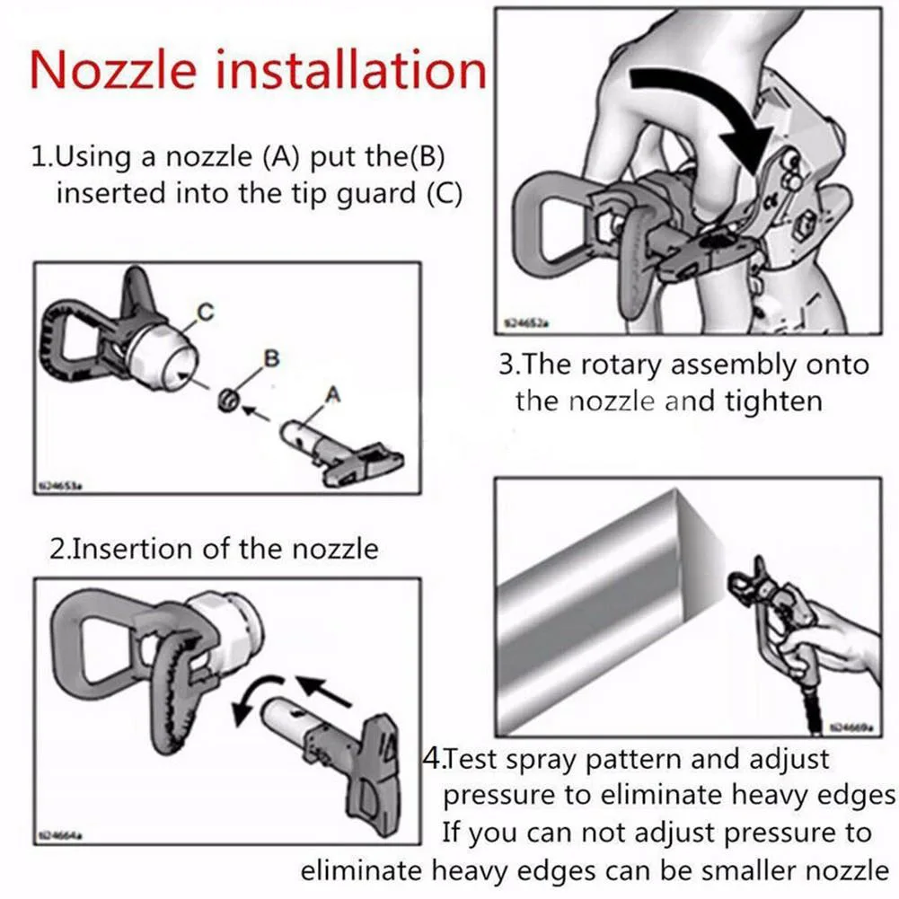 Airless Spray Tip Nozzle Spray Gun Paint Sprayer Fine Finish Seal Nozzle 209-655 Airbrush Tip For Spray Airless Spray Paint