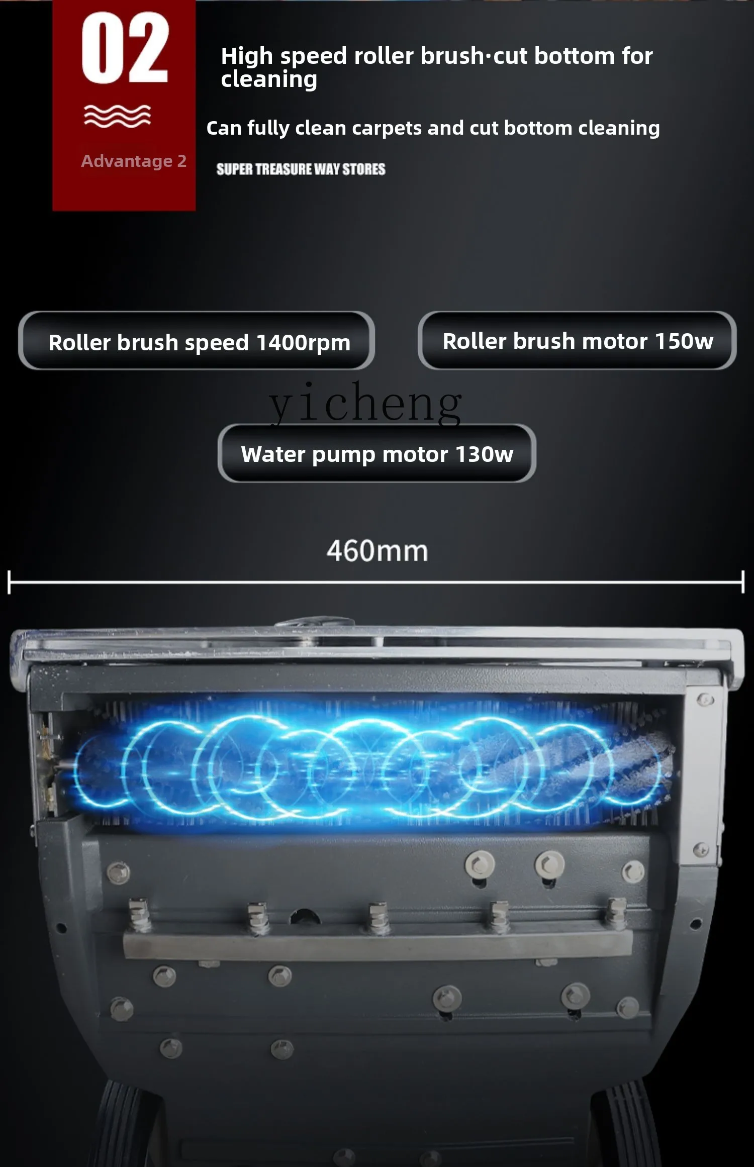 TQH drie-in-één tapijtpompmachine commerciële hotel hotelbank reinigingsborstel wateropnamemachine