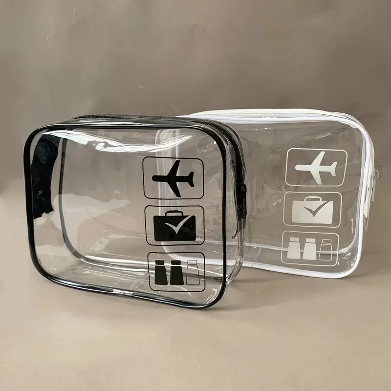 Transparente Kulturtasche in TSA-zugelassener Quart-Größe – transparente Make-up-Tasche für Luftreisen. Hochwertiges, auslaufsicheres Design. – Detail 6