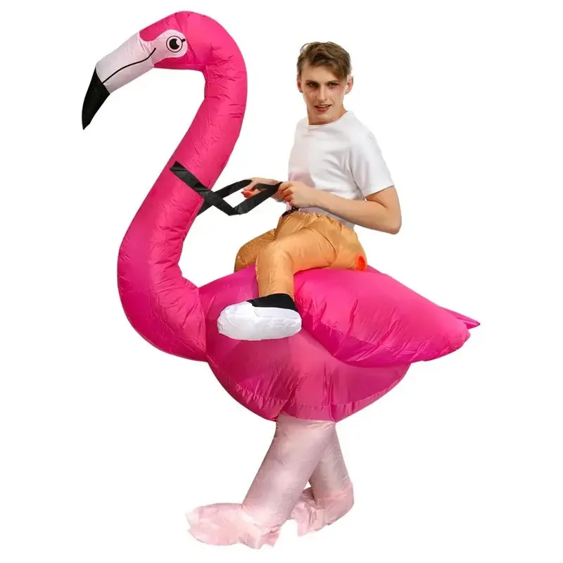 

Adult Inflatable Flamingo Costume Dress Suit Funny Carnival Halloween Anime Cosplay Jumpsuit Party Disfraz for Woman Man
