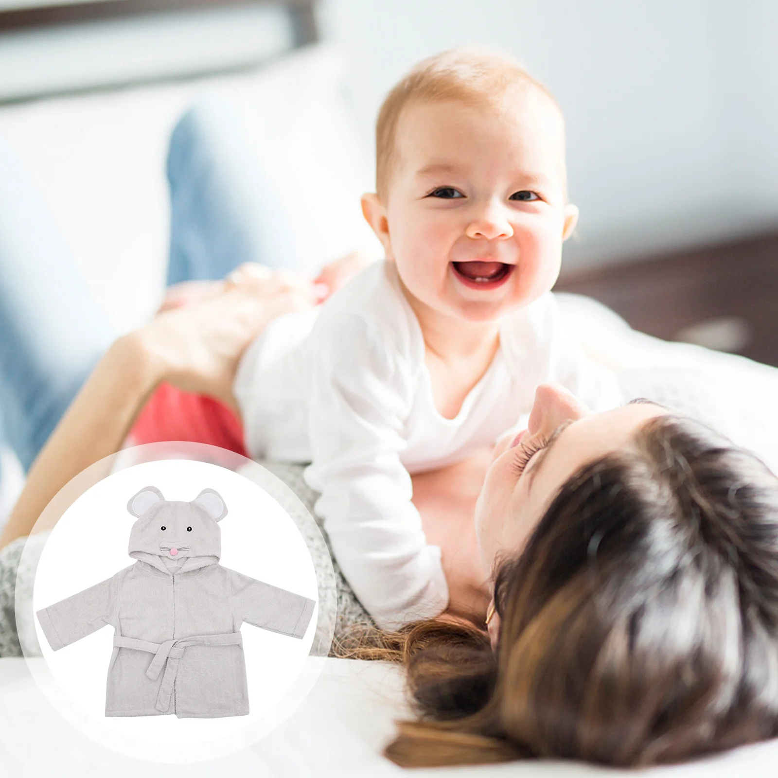 

Infant Bathrobe Cartoon Robe Cotton Towel Gentle Skin Easy Wash Durable Everyday Use Bathrobe