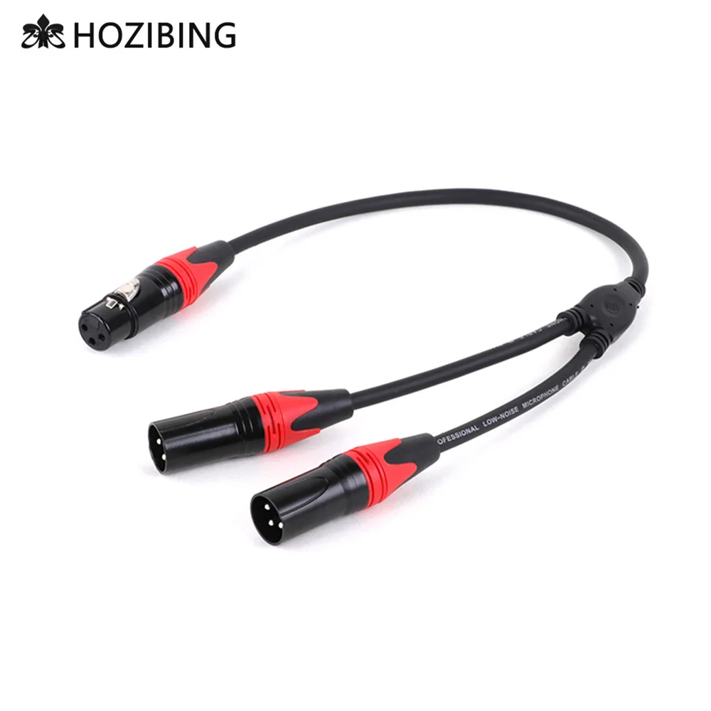 

XLR Splitter Cable XLR Female To dual XLR Male Y Cable Balanced Microphone Splitter Cord Audio Adaptor